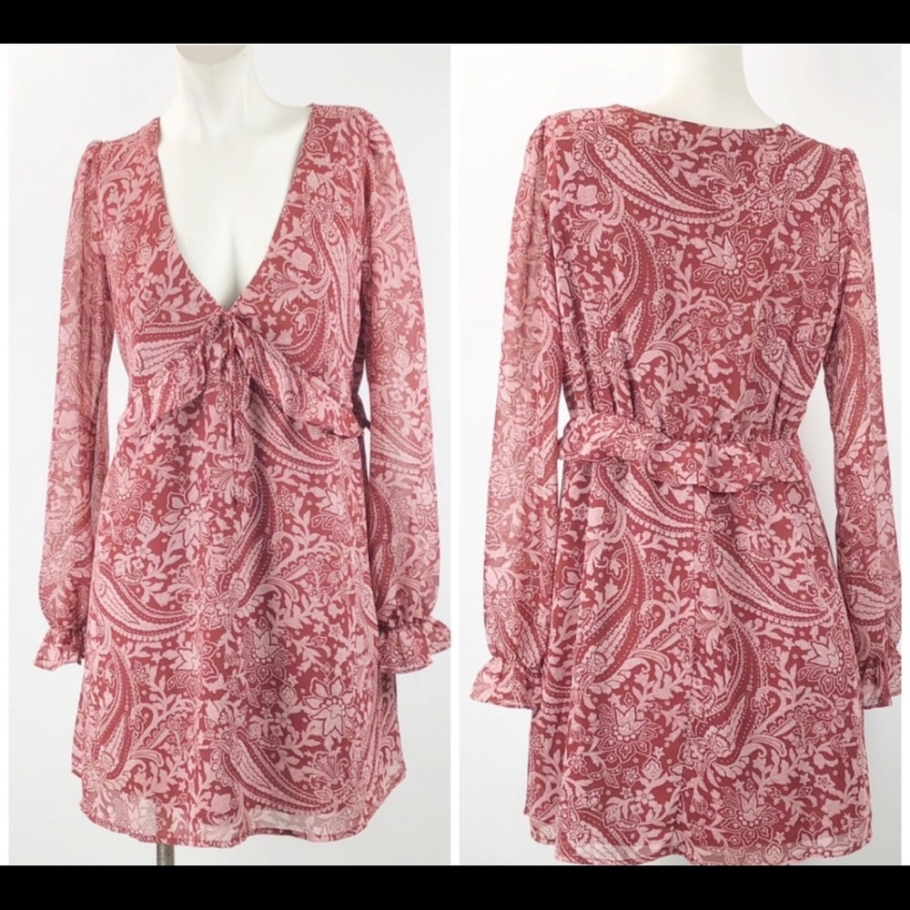 Forever 21 Brick Paisley Boho Dress